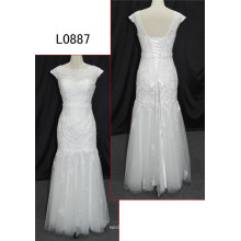 Кружева Оболочки Свадебное Платье Полный-Длина